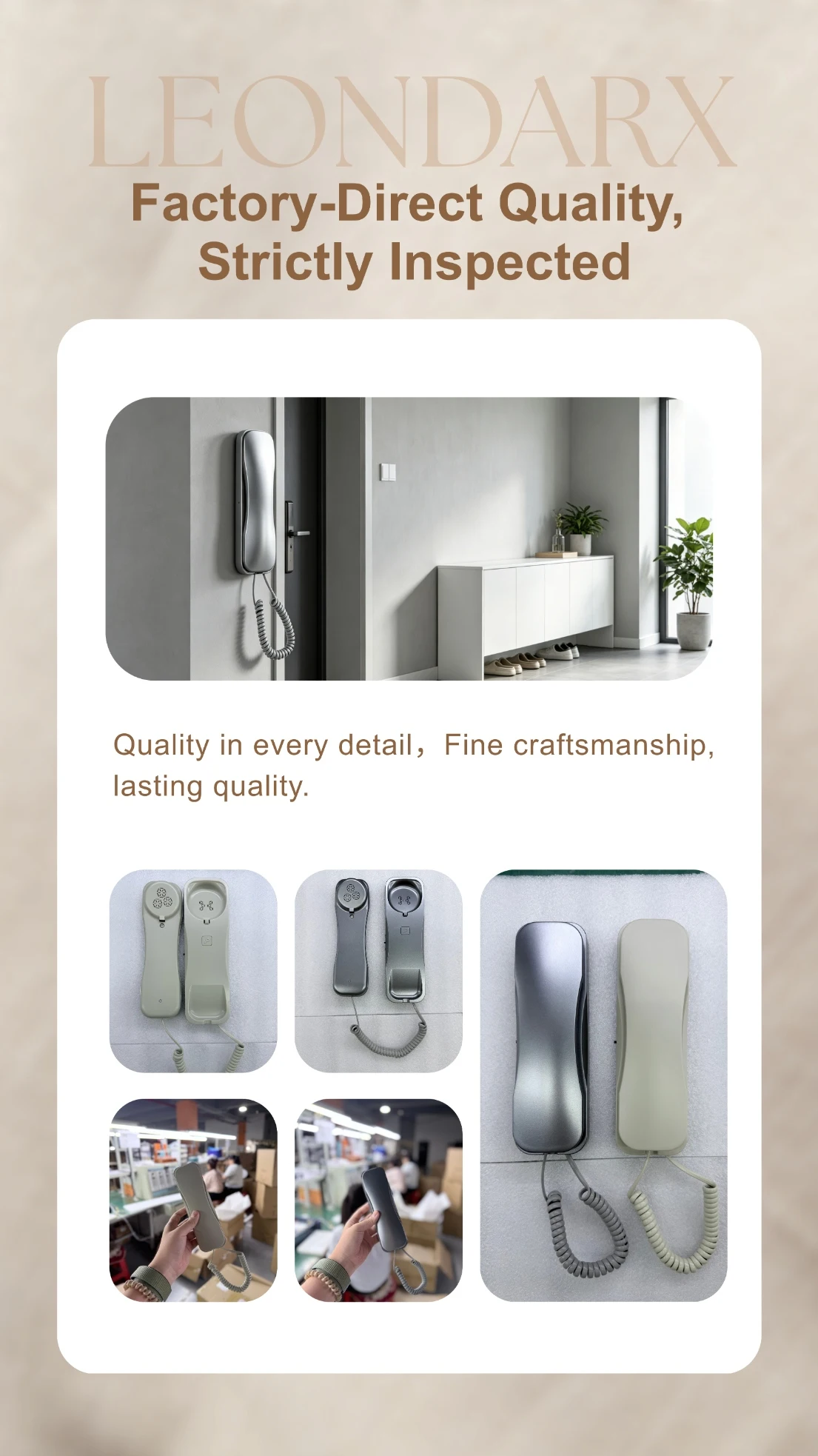 2-Wire E16 Non-Visual Intercom Handset - source product detail