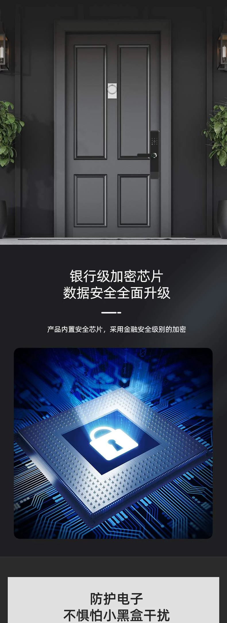 T5 Semi-Automatic Smart Fingerprint Door - source product detail