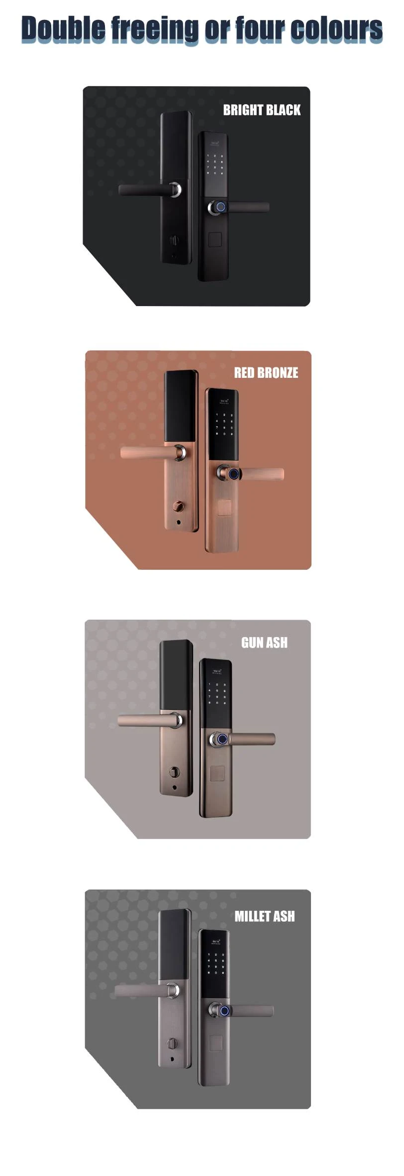 T9-5G Semi-Automatic Smart Fingerprint Door - source product detail