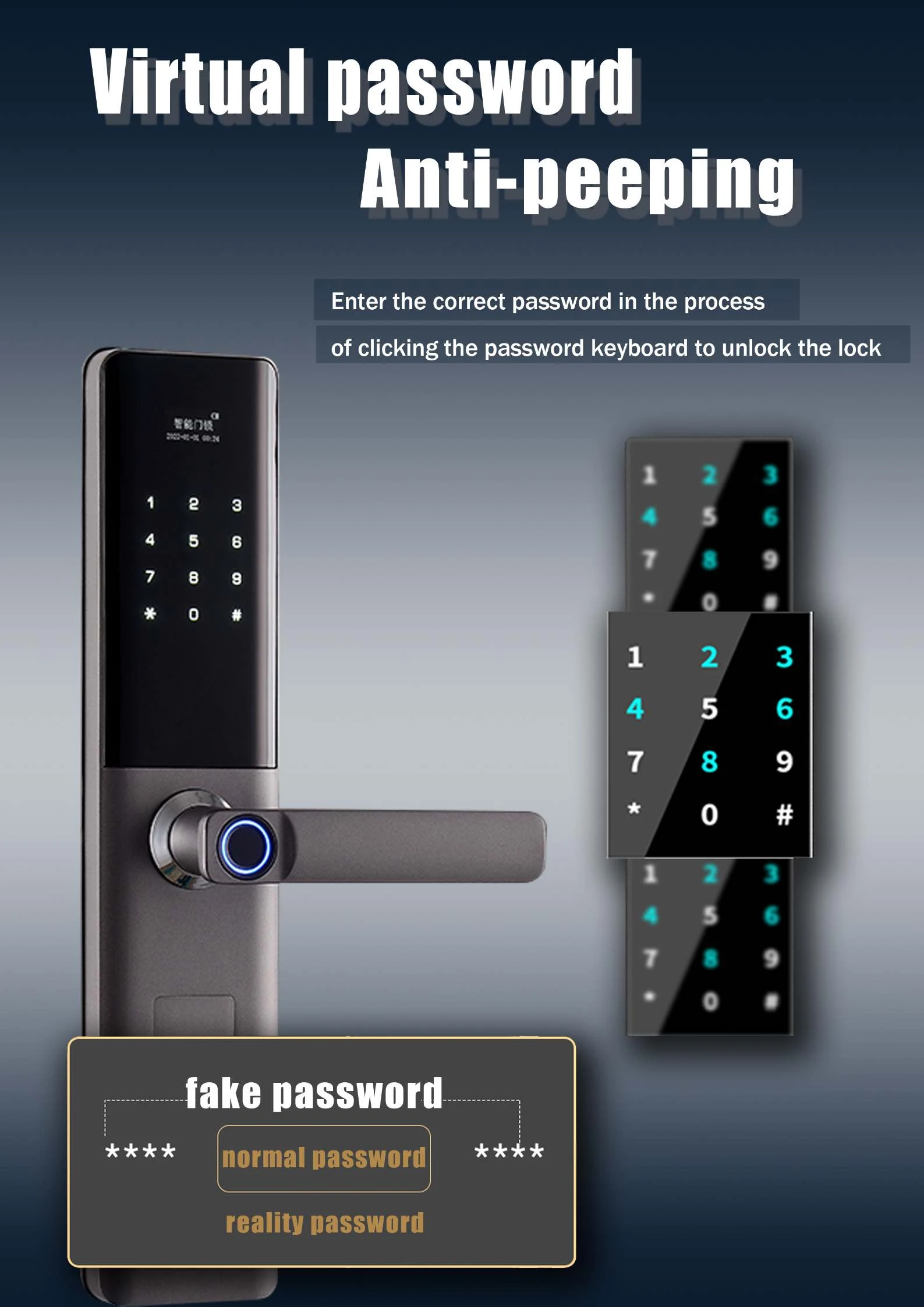 T9-5G Semi-Automatic Smart Fingerprint Door - source product detail