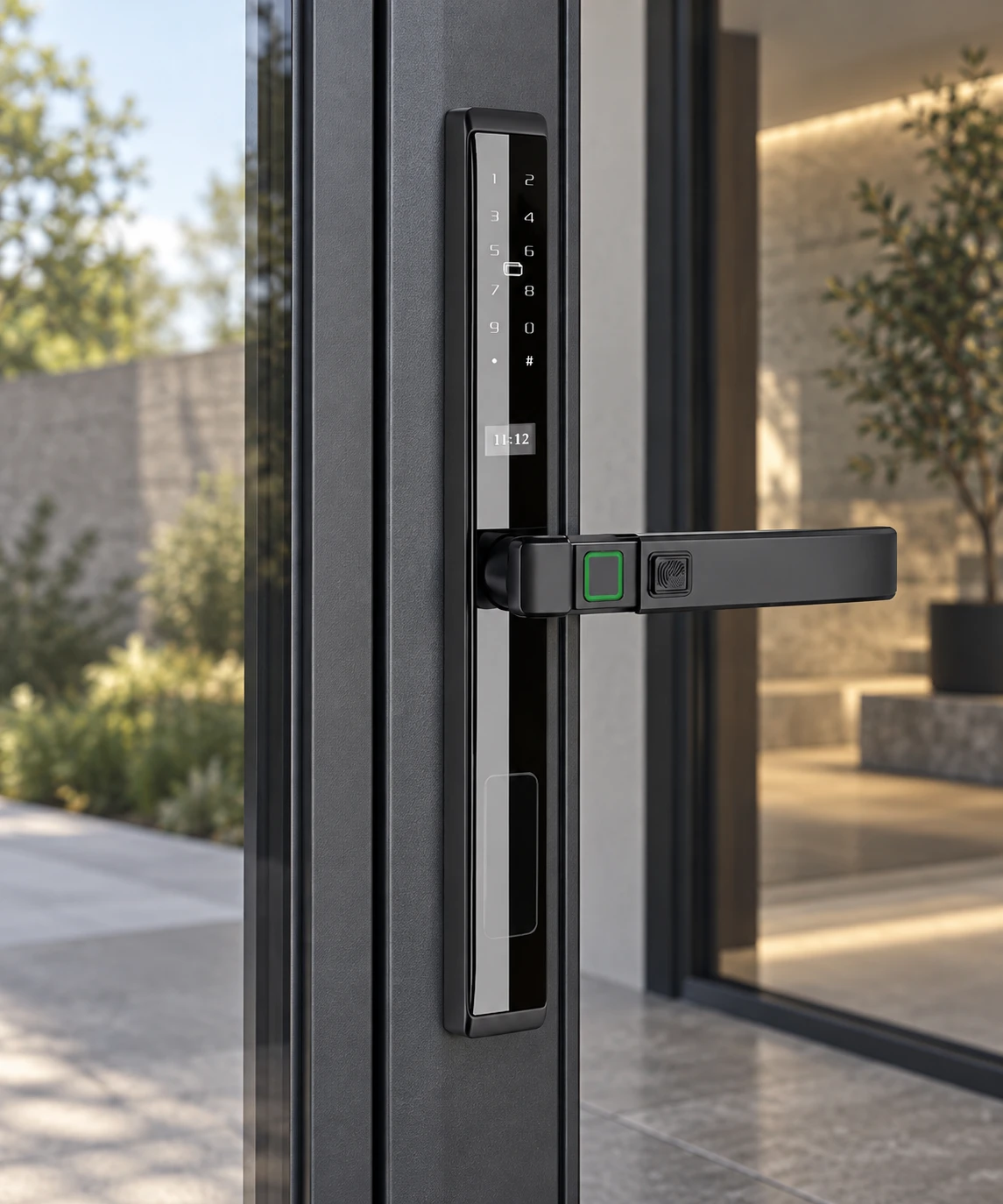 Illustrative installation scene based on LJ02-A Semi-Automatic Narrow Frame Smart Lock