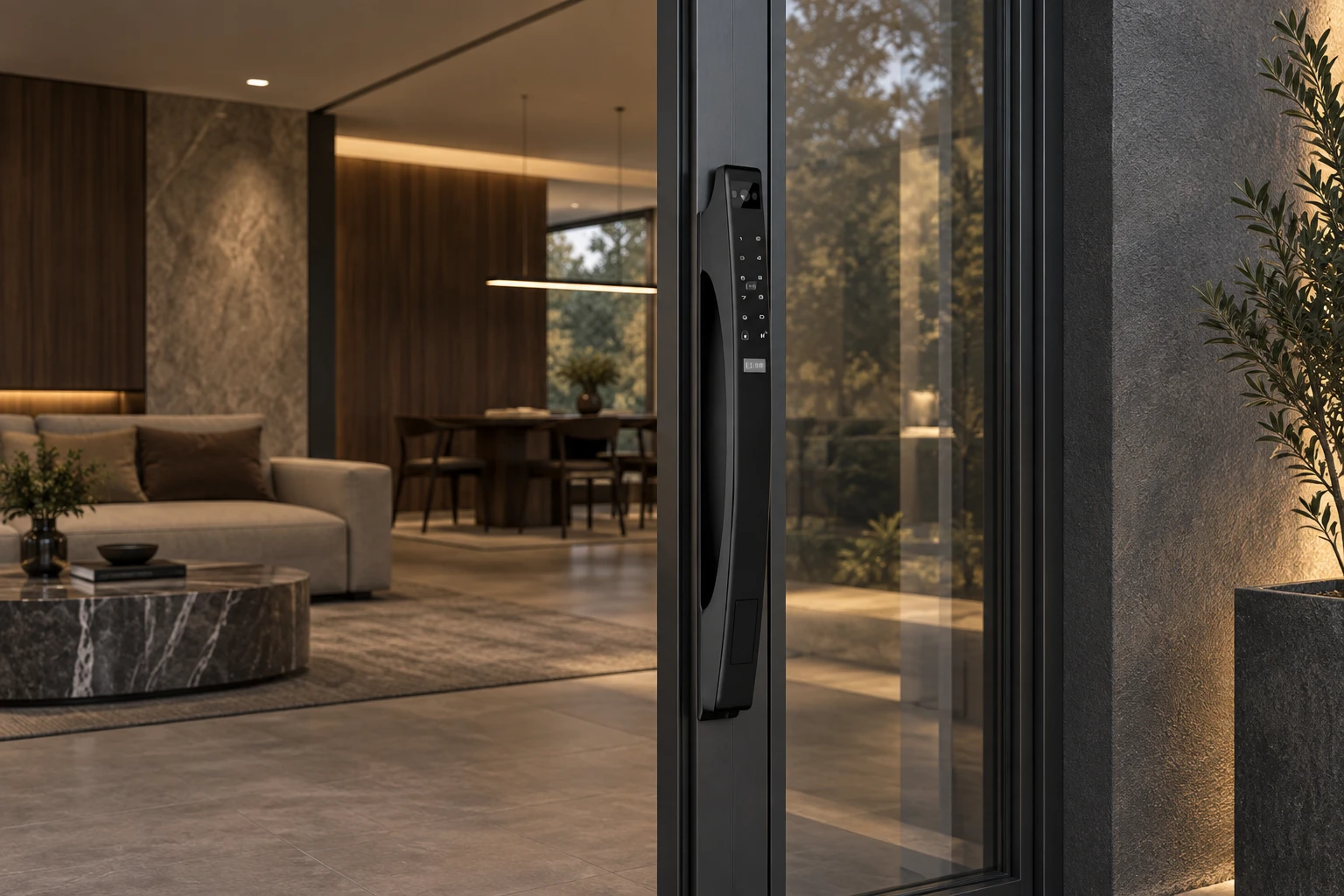 Illustrative application scene based on LJ03-C Automatic Narrow Frame Smart Lock