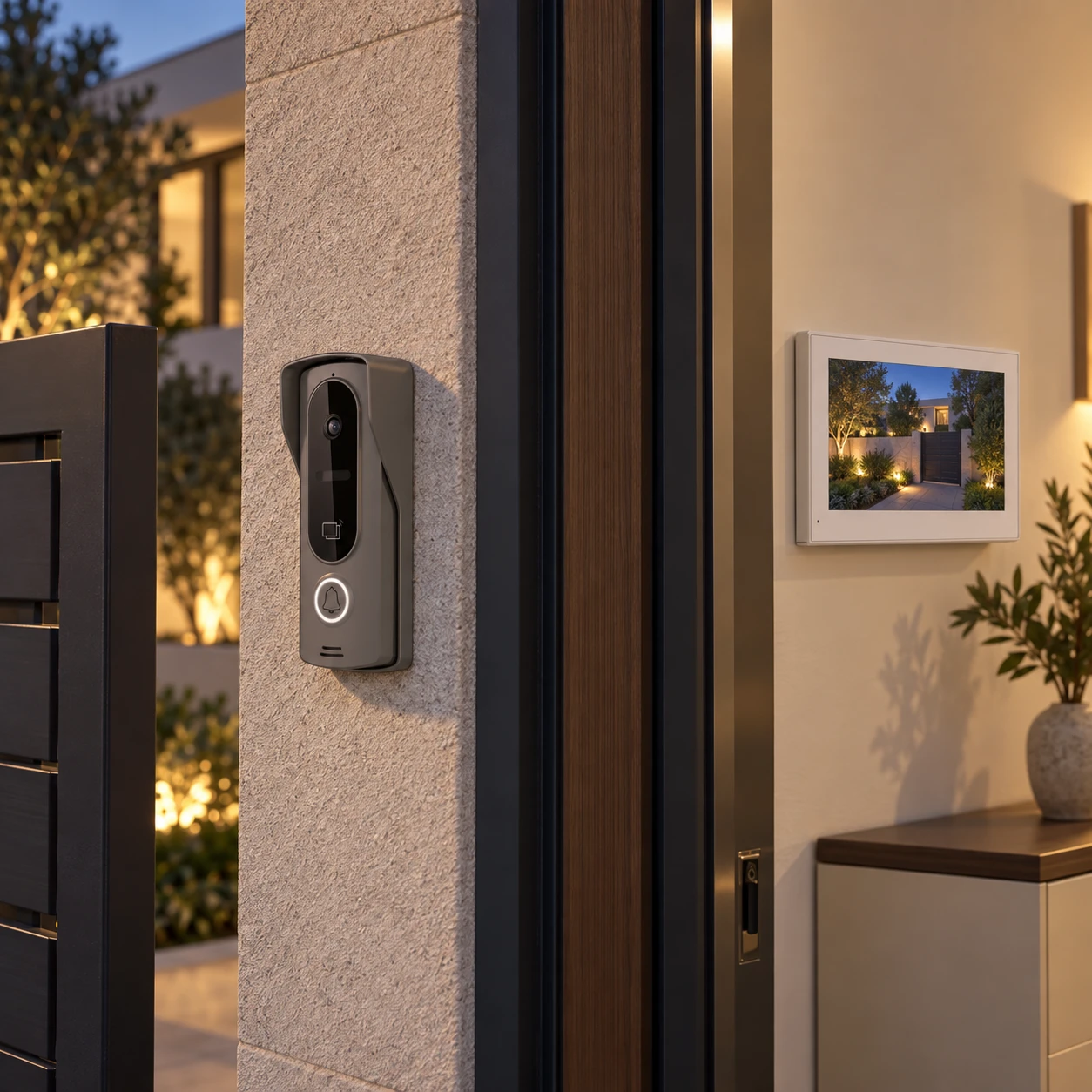 Illustrative daily-use scene based on Tuya Smart 2 Wire IP Video Intercom System