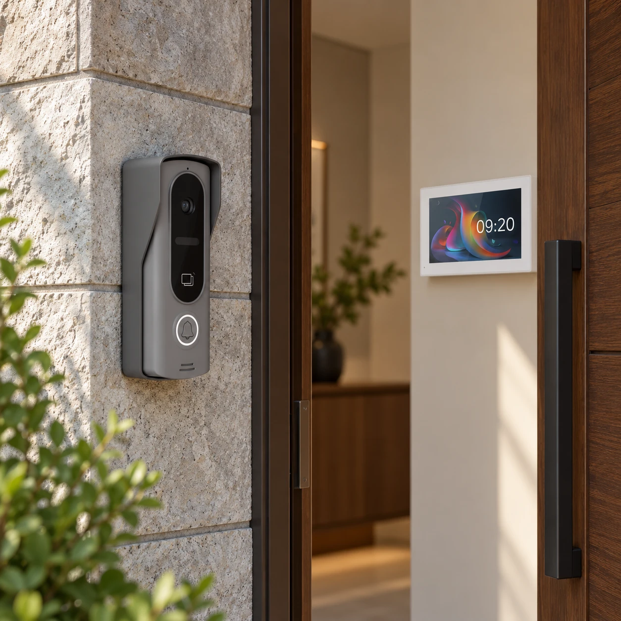 Illustrative installation scene based on Tuya Smart 2 Wire IP Video Intercom System