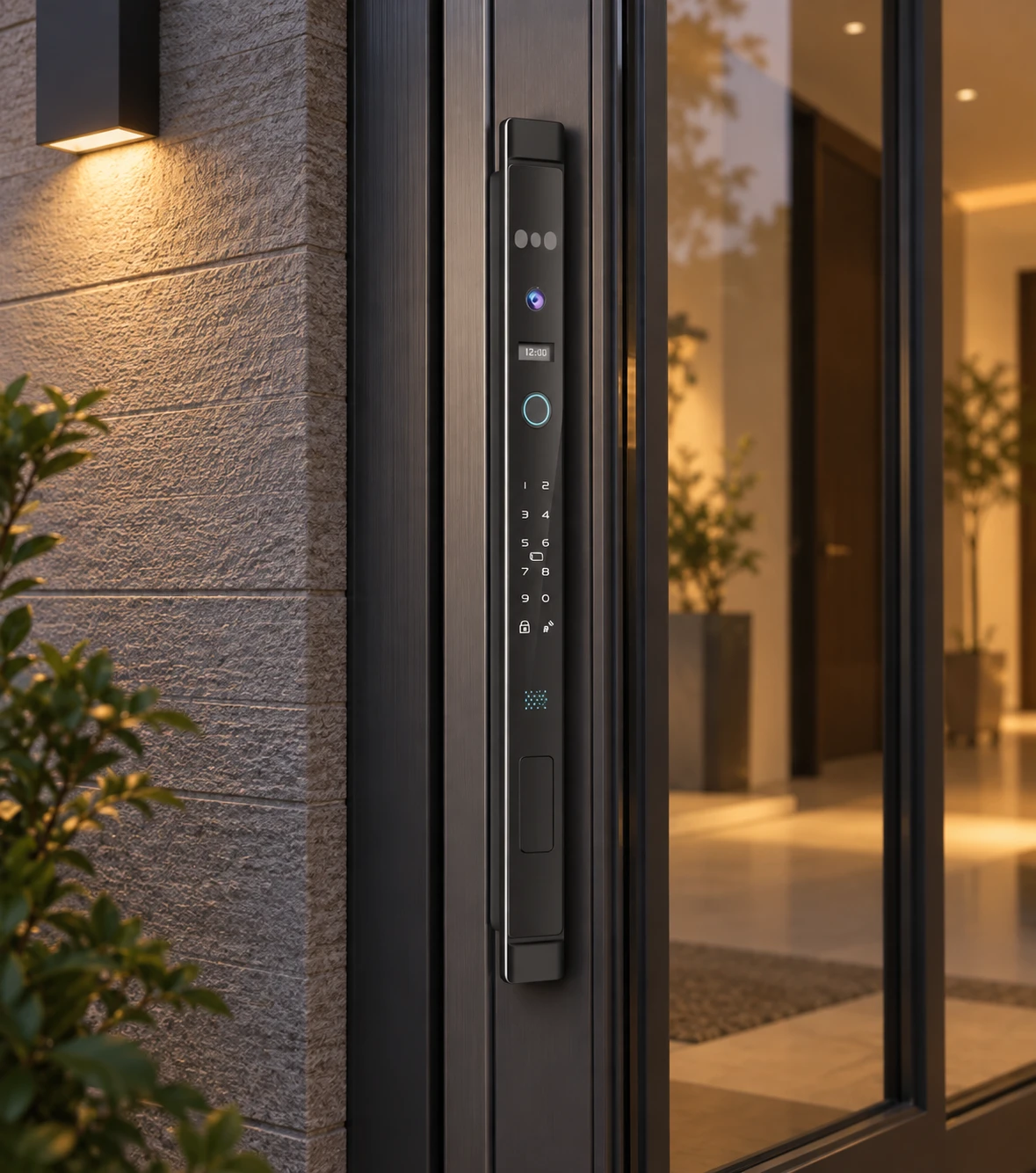 Illustrative daily-use scene based on LJ09-C Automatic Narrow Frame Smart Lock
