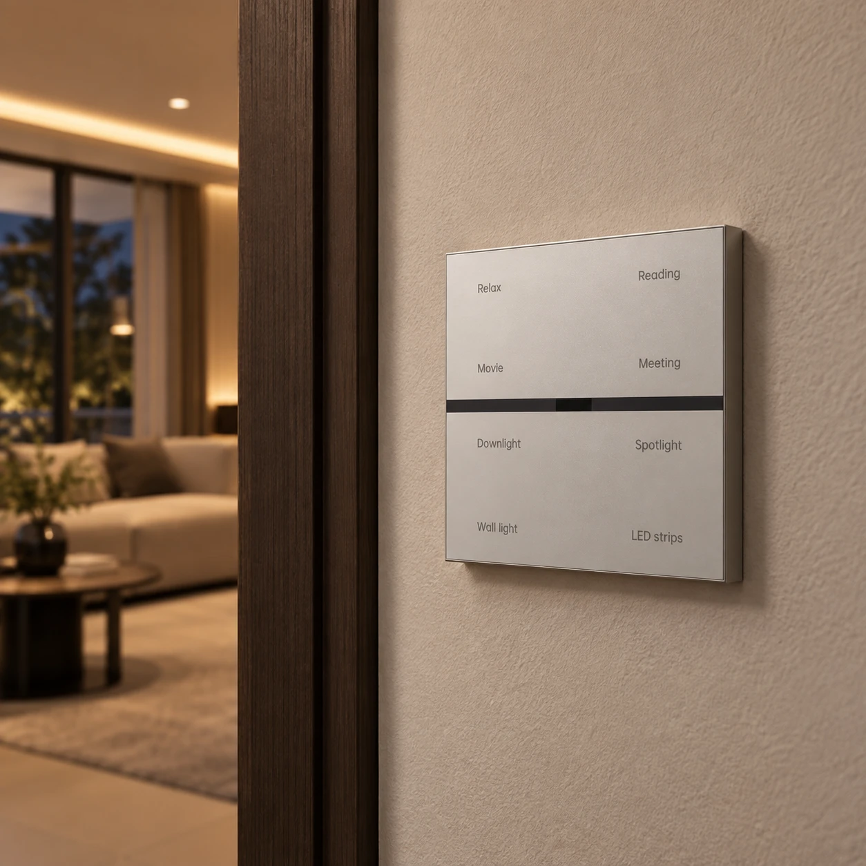 Illustrative daily-use scene based on 4th Gen TITANIUM Serie Smart Switch