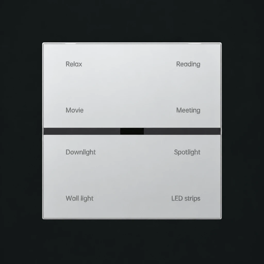 4th Gen TITANIUM Serie Smart Switch: charcoal studio visualization based on the original manufacturer reference