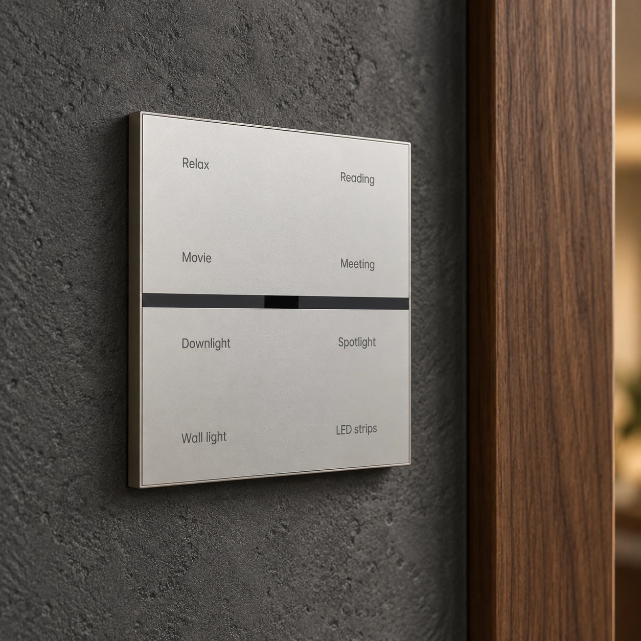 Illustrative installation scene based on 4th Gen TITANIUM Serie Smart Switch