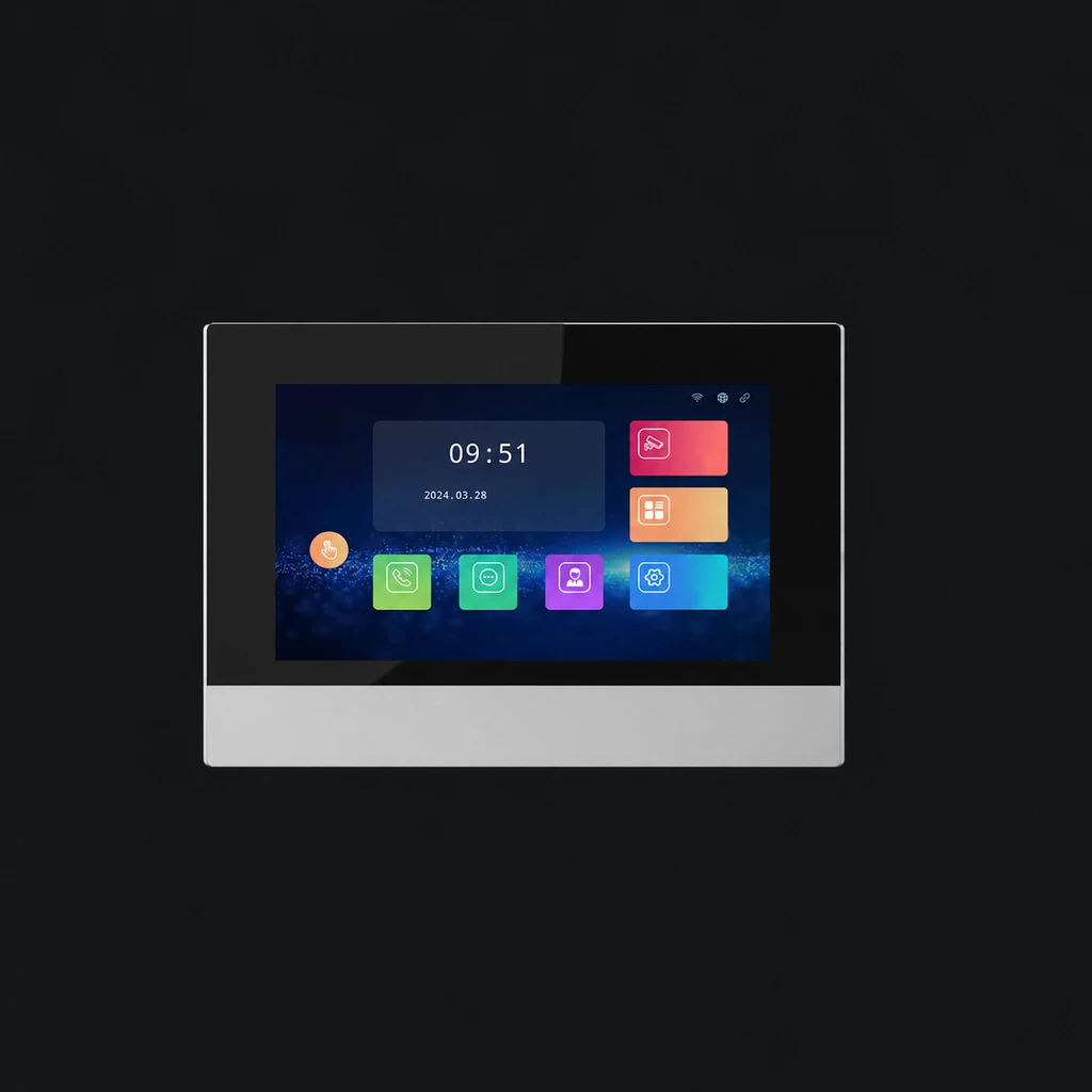 7 Inch Display Digital Indoor Monitor With Touch Screen: charcoal studio visualization based on the original manufacturer reference
