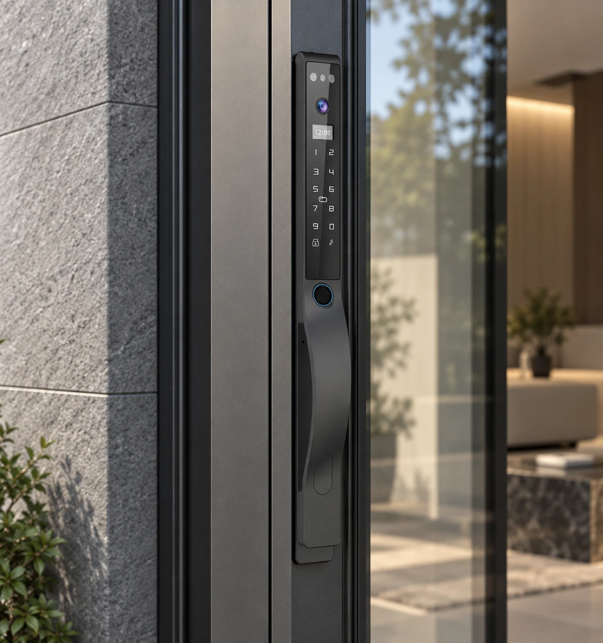 Illustrative installation scene based on LX6 Automatic Narrow Frame Smart Lock