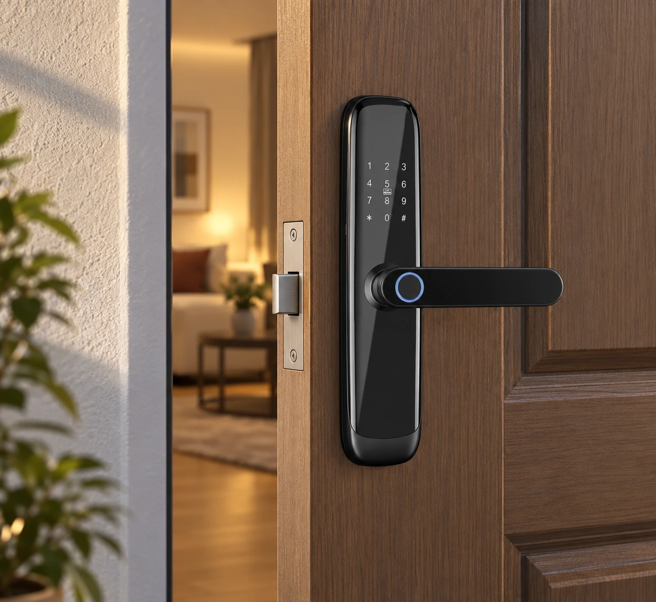 Illustrative daily-use scene based on NO.2 Indoor-Apartment Smart Lock