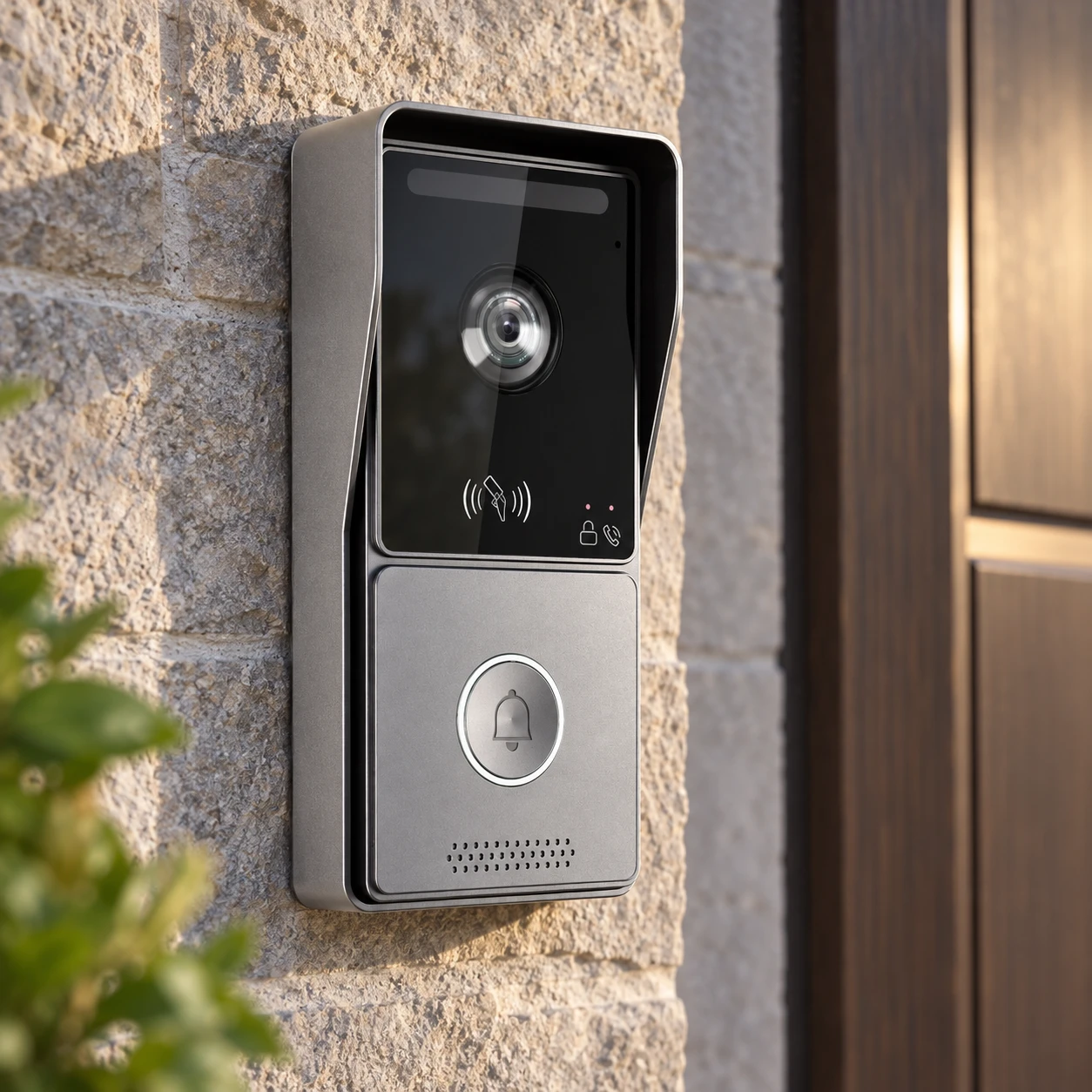 Illustrative installation scene based on 2-wire Smart Video Villa Intercom