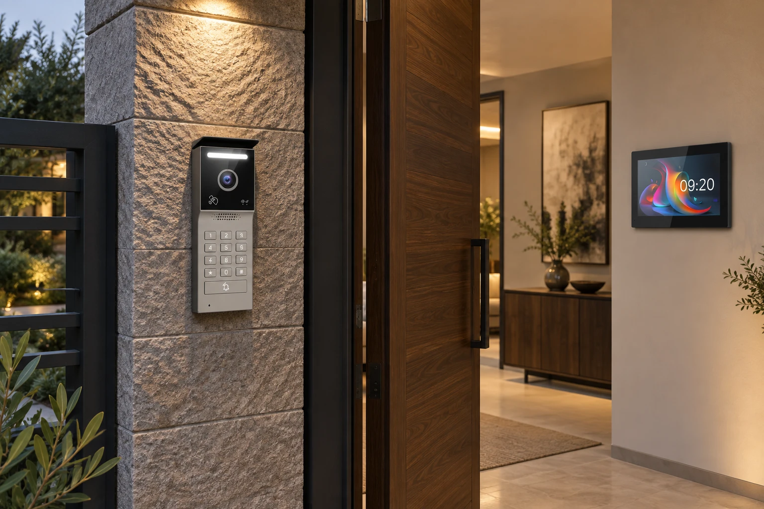 Illustrative application scene based on IP55 Tuya Smart 2 Wire Video Intercom System