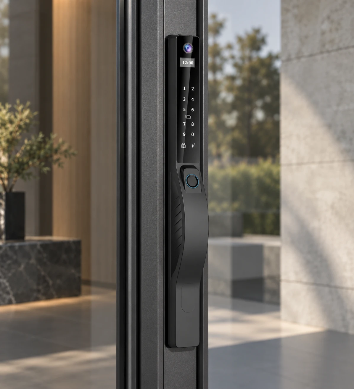 Illustrative installation scene based on L1 Automatic Narrow Frame Smart Lock