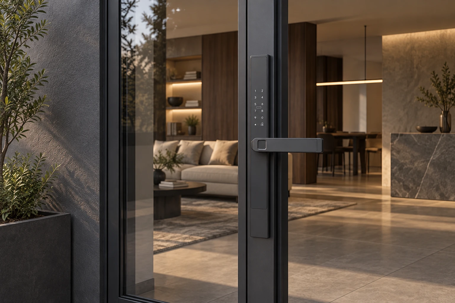 Illustrative application scene based on LS2 Semi-Automatic Narrow Frame Smart Lock