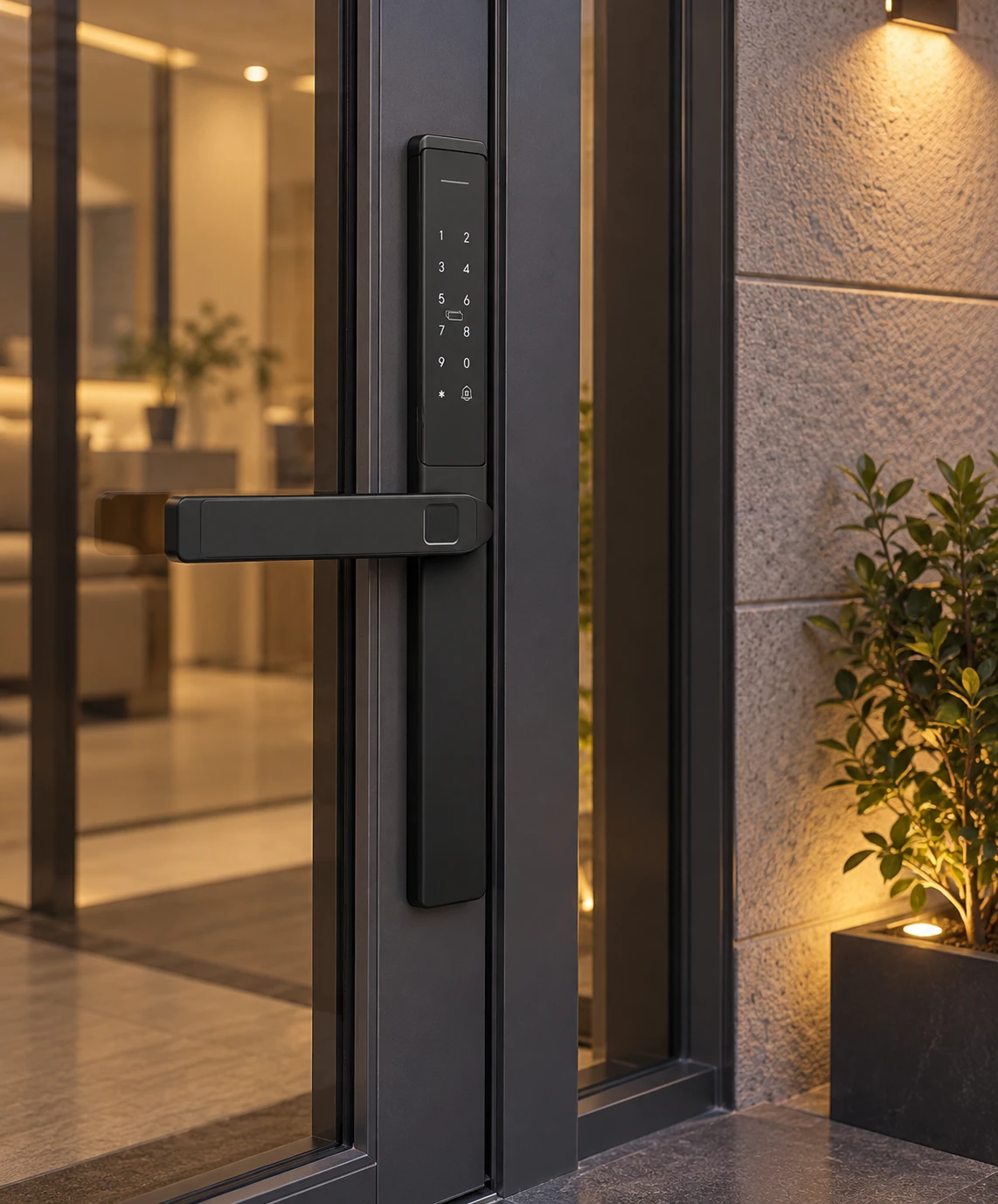 Illustrative daily-use scene based on LS1 Semi-Automatic Narrow Frame Smart Lock