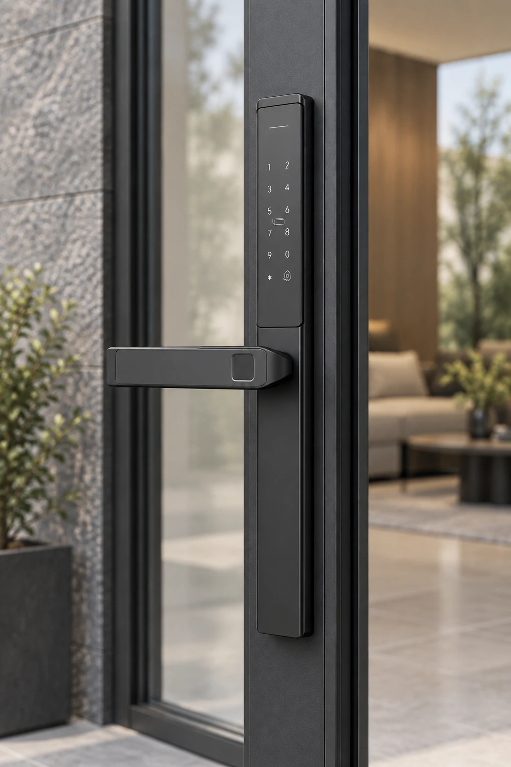Illustrative installation scene based on LS1 Semi-Automatic Narrow Frame Smart Lock