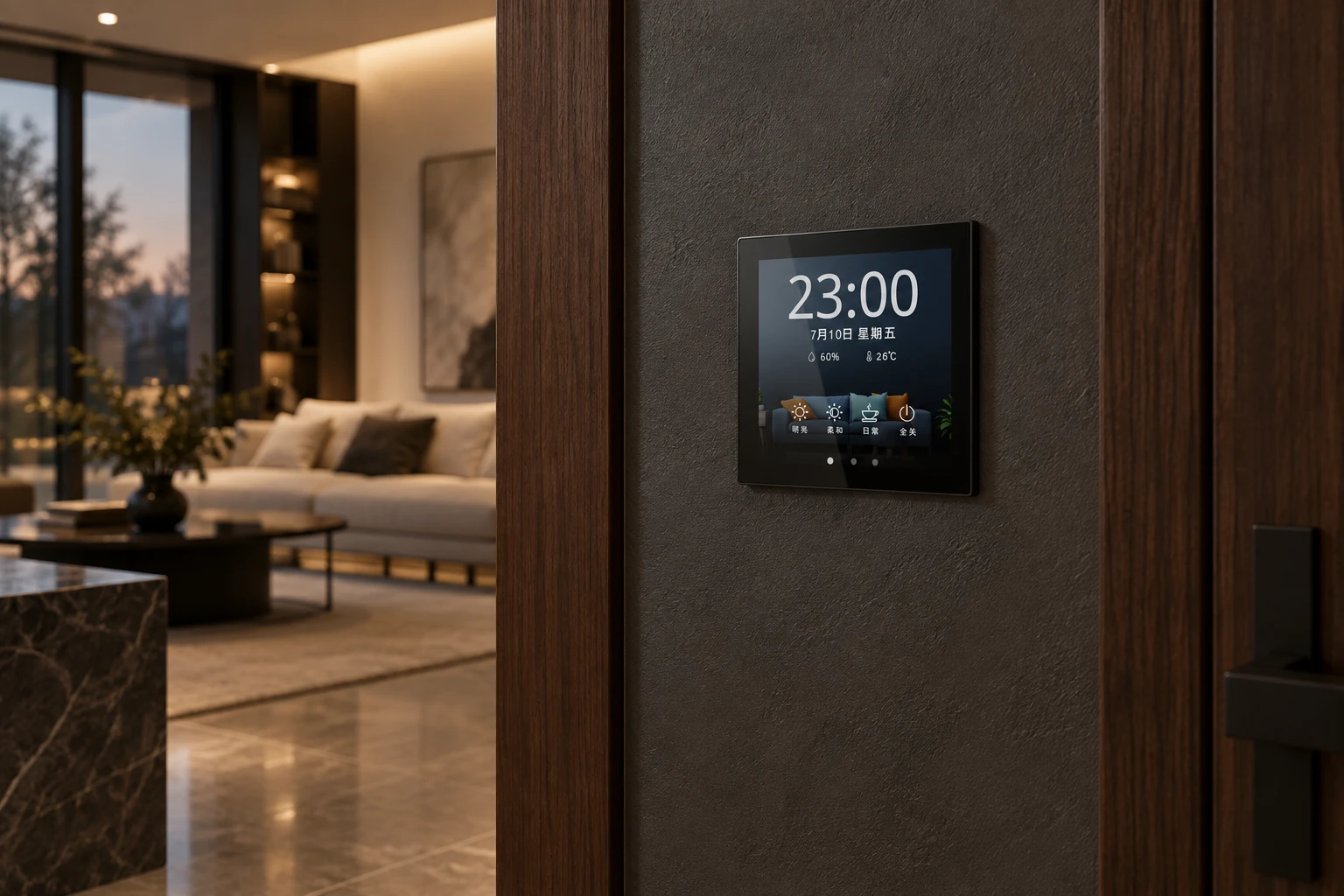Illustrative application scene based on Pure Screen Intelligent Control Panel
