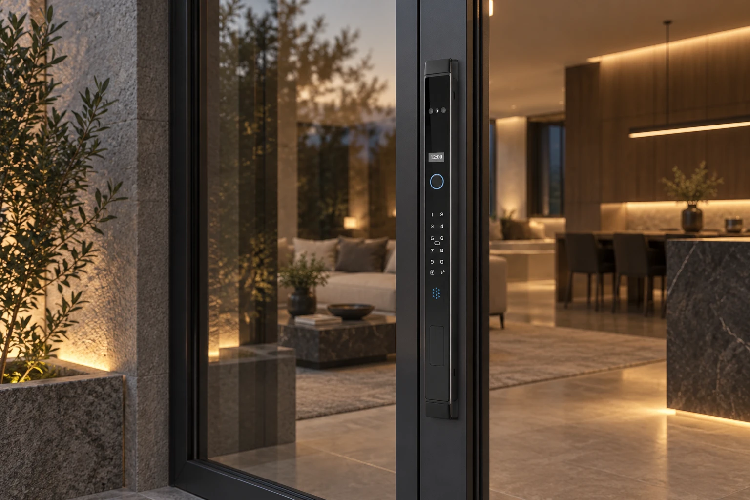 Illustrative application scene based on LJ095 Automatic Narrow Frame Smart Lock
