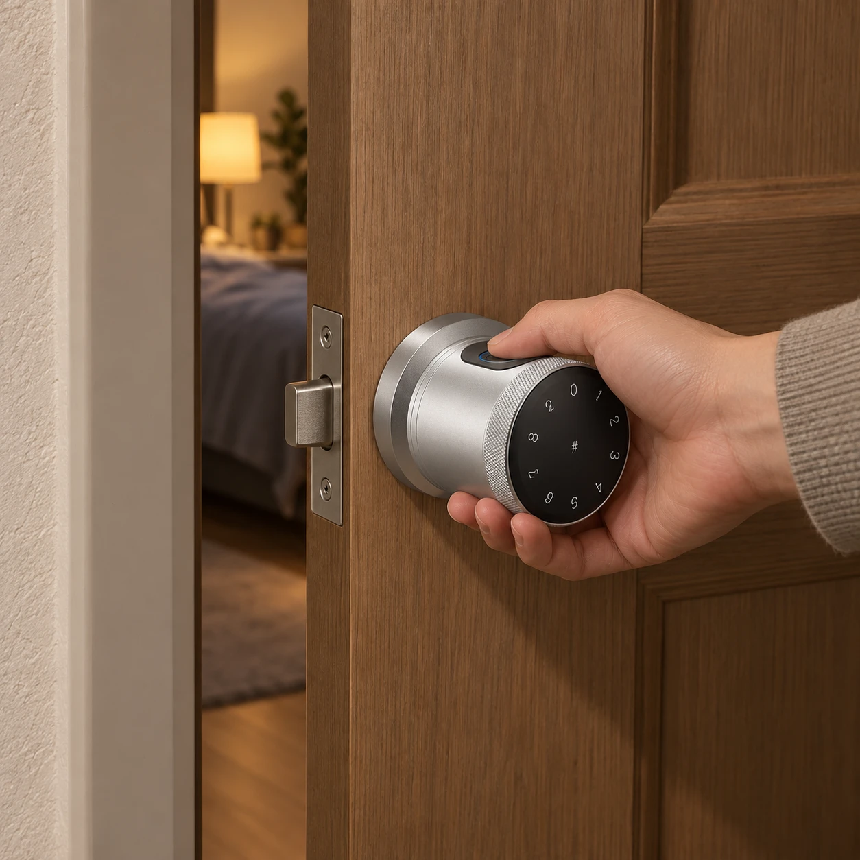 Illustrative daily-use scene based on Q03 Smart Ball Lock | Fingerprint & Password