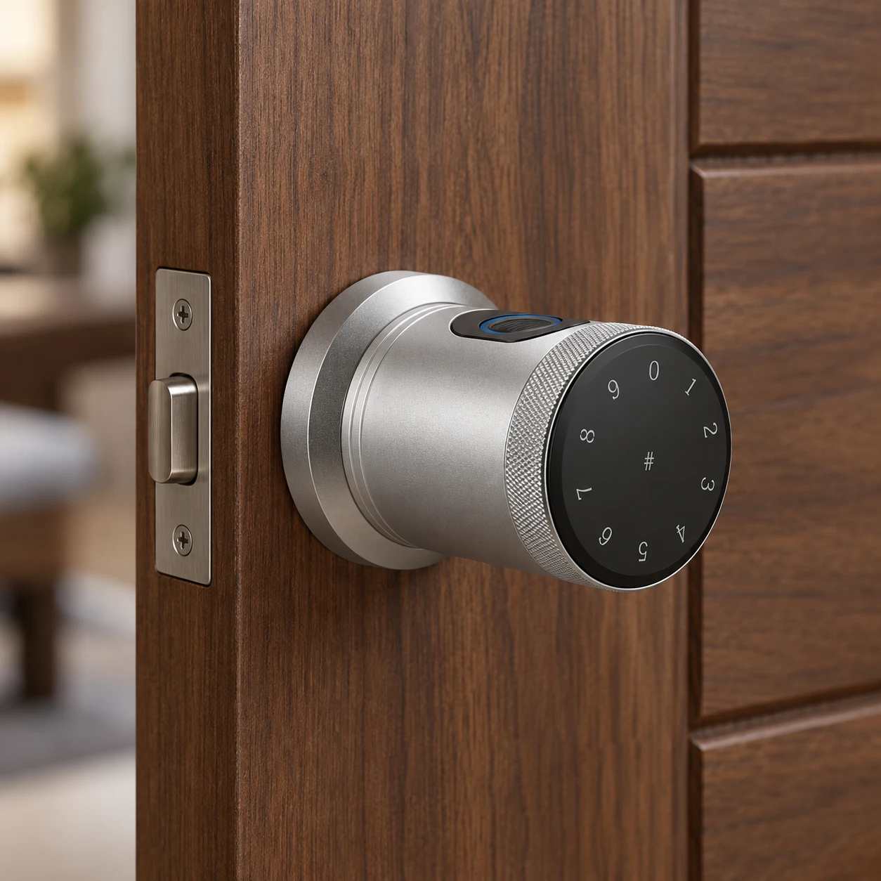 Illustrative installation scene based on Q03 Smart Ball Lock | Fingerprint & Password