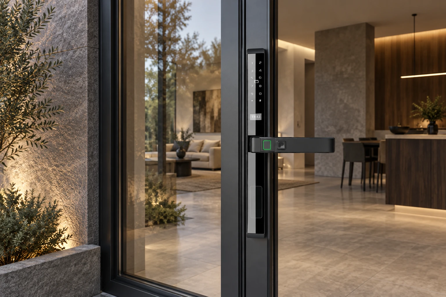 Illustrative application scene based on LJ02-B Semi-Automatic Narrow Frame Smart Lock