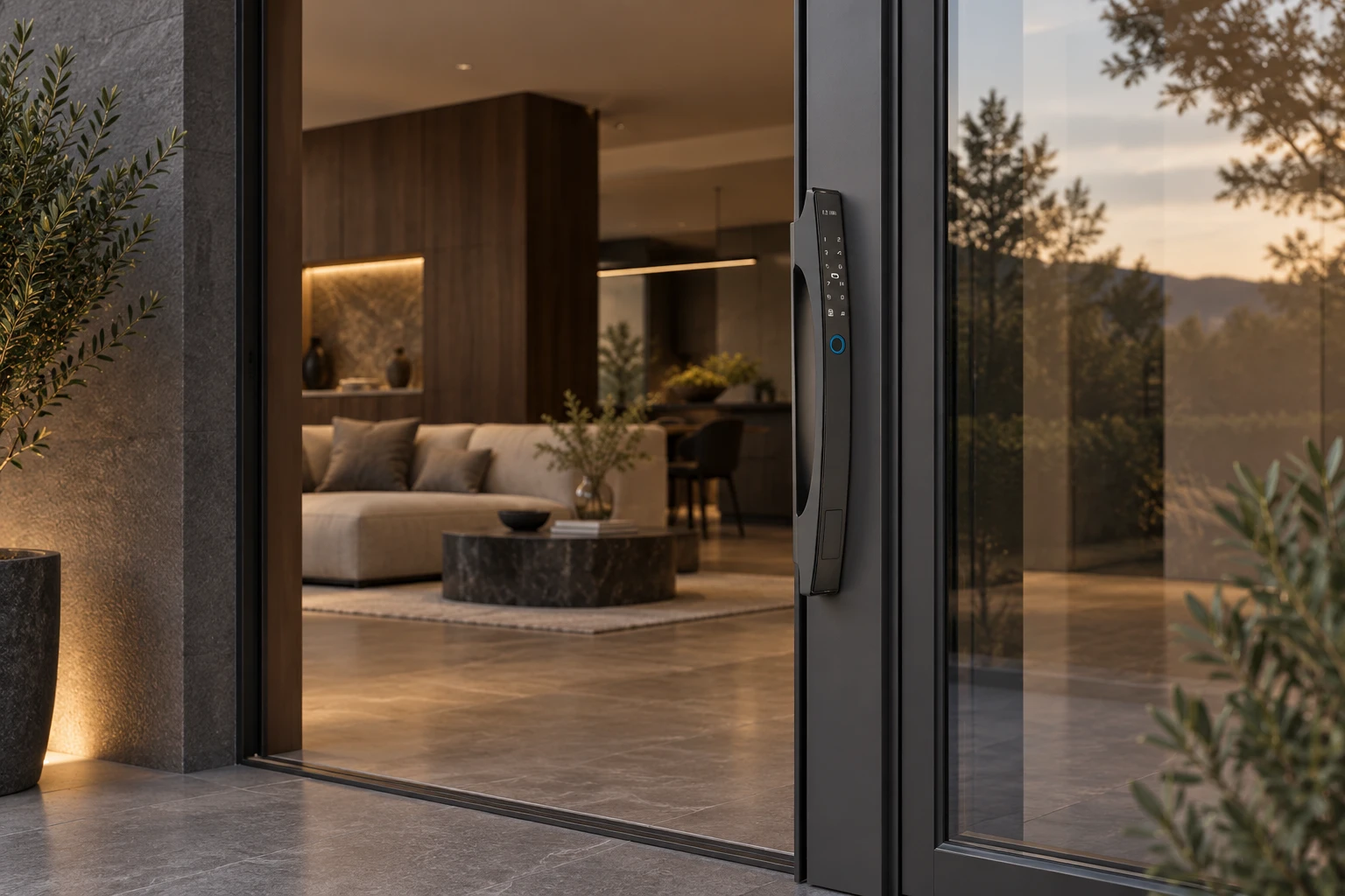 Illustrative application scene based on LJ03-A Automatic Narrow Frame Smart Lock