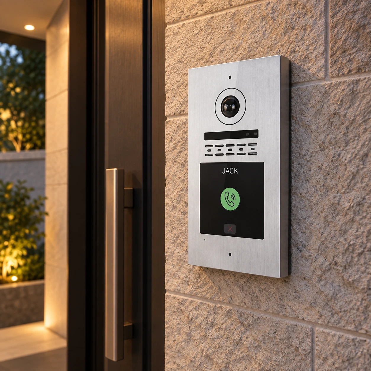 Illustrative daily-use scene based on 2 Wire IP Video Intercom System
