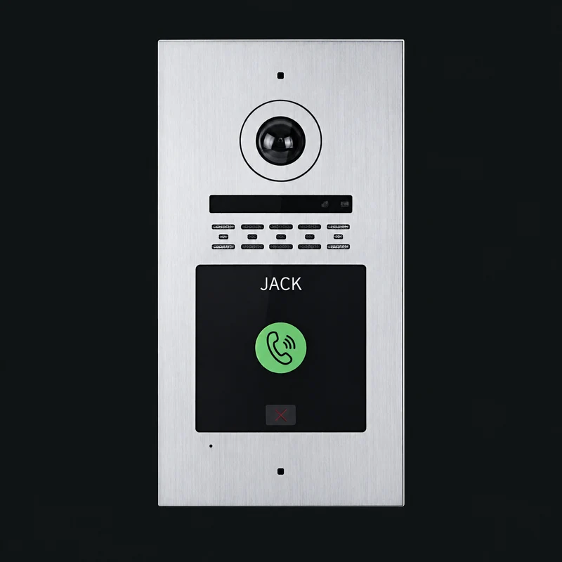 2 Wire IP Video Intercom System: charcoal studio visualization based on the original manufacturer reference