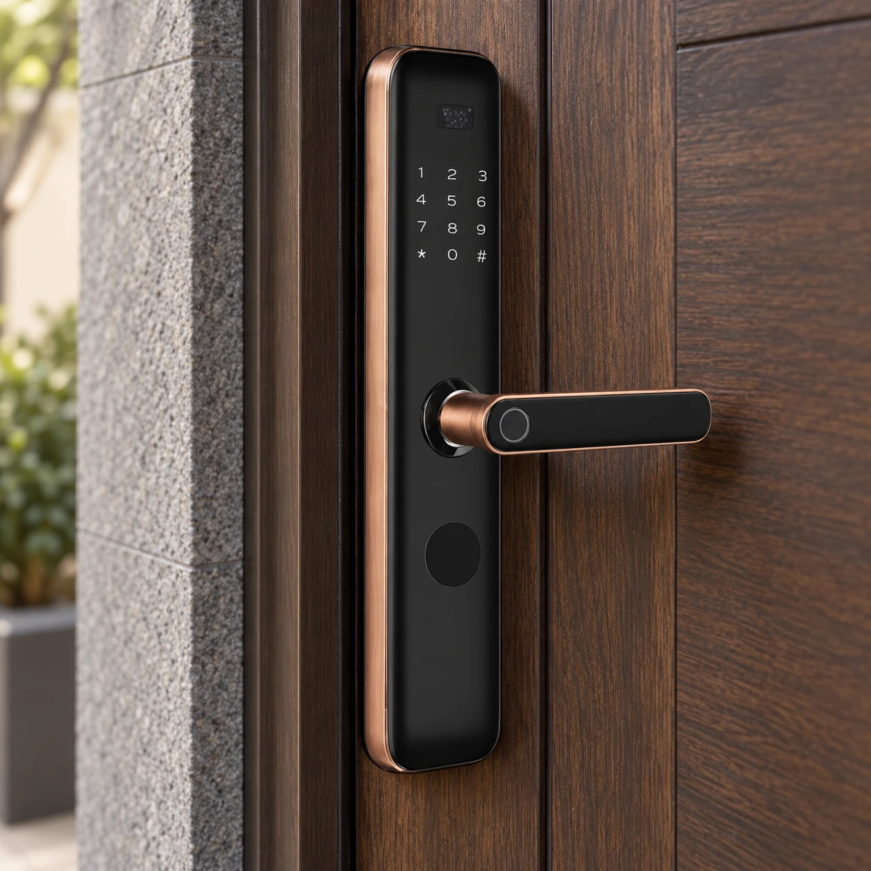 Illustrative installation scene based on T9-3 Semi-Automatic Smart Fingerprint Door