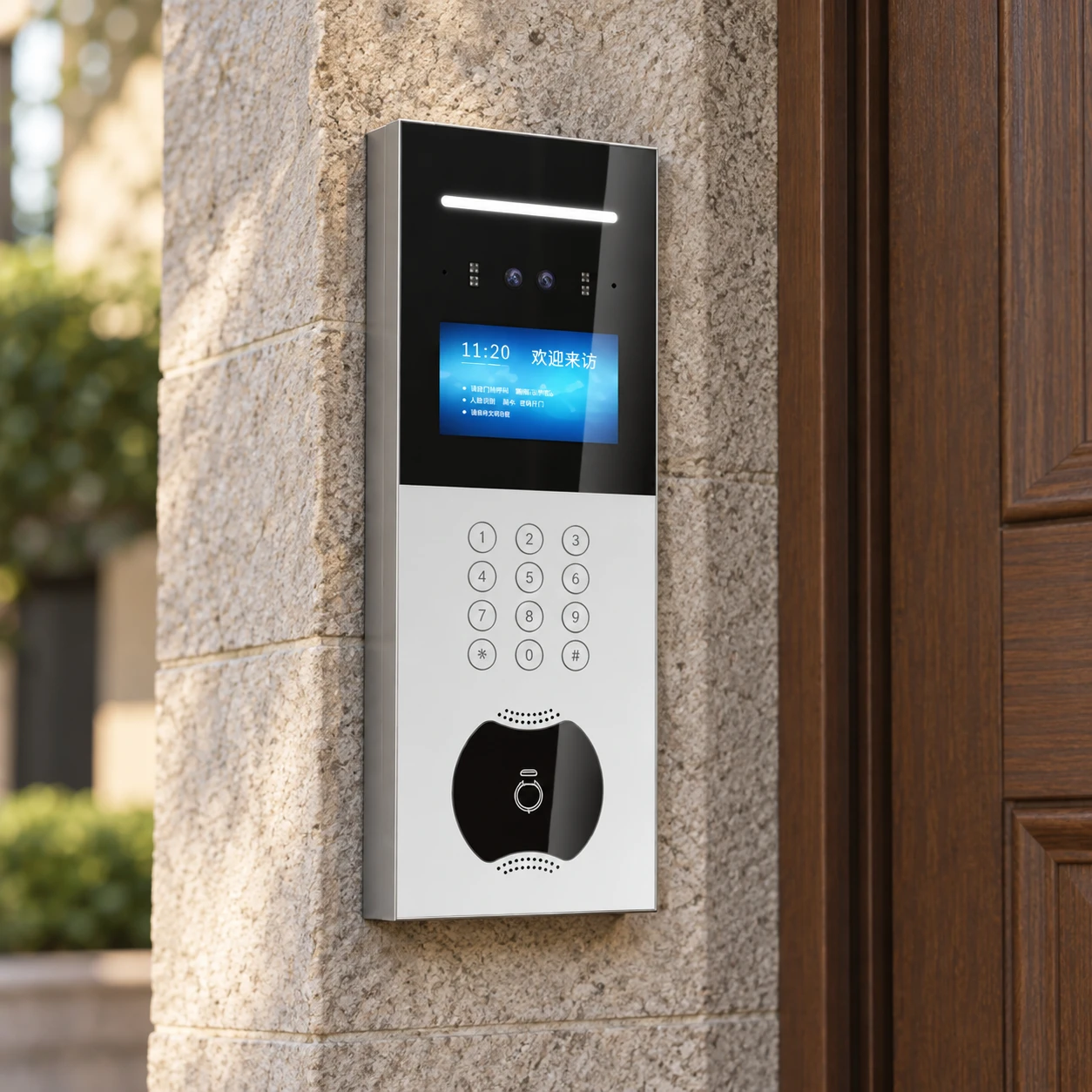 Illustrative installation scene based on 4.3 Inch Digital Display Door Station