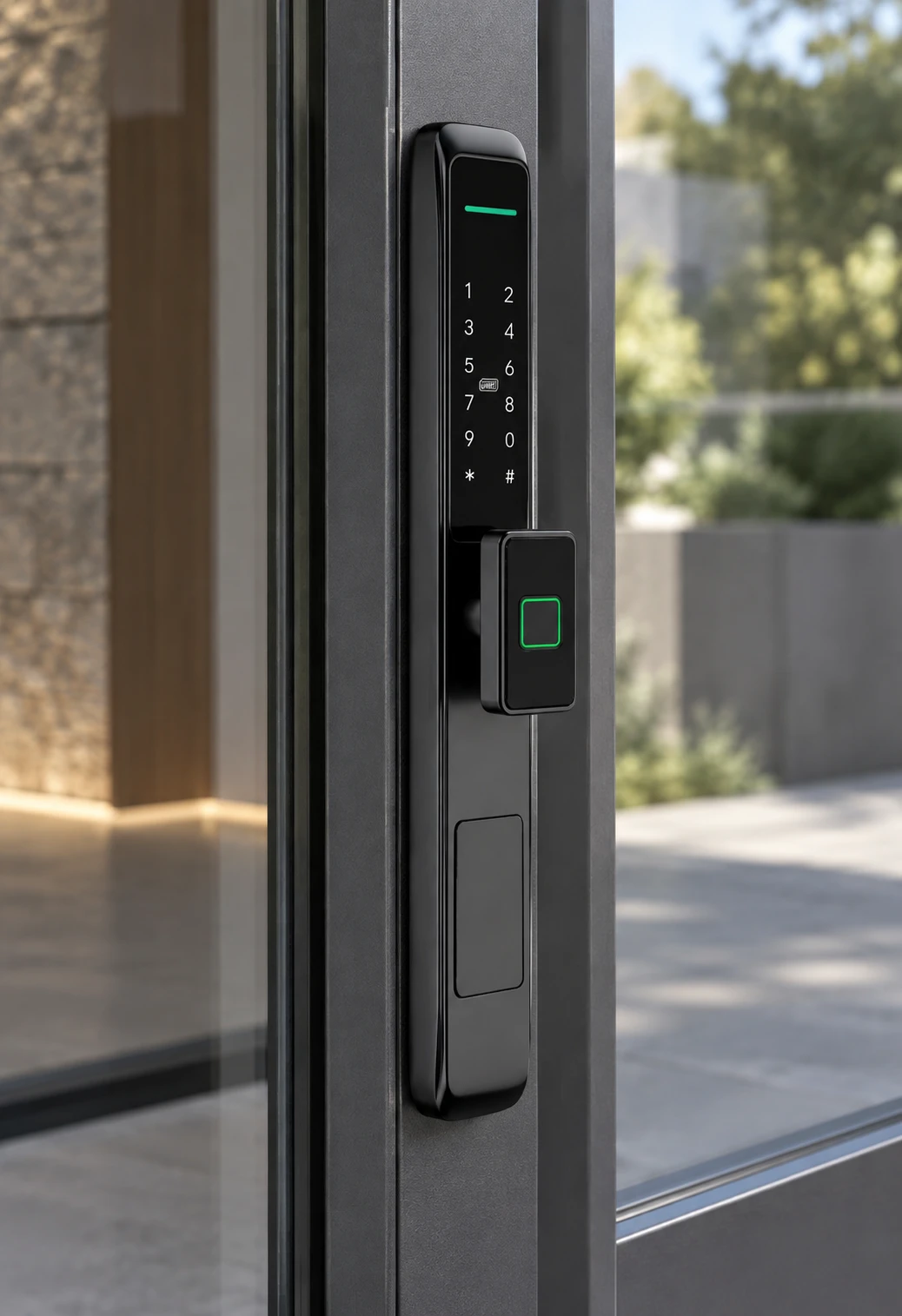 Illustrative installation scene based on LJ01-D Automatic Narrow Frame Smart Lock