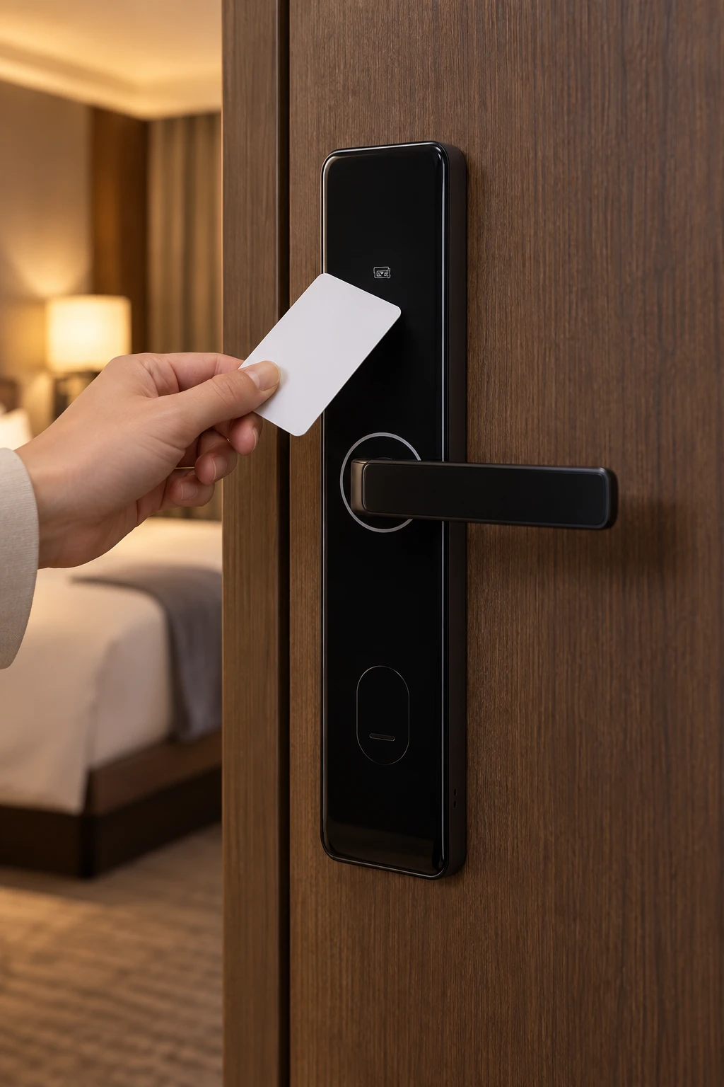 Illustrative daily-use scene based on 13P Smart Hotel Lock
