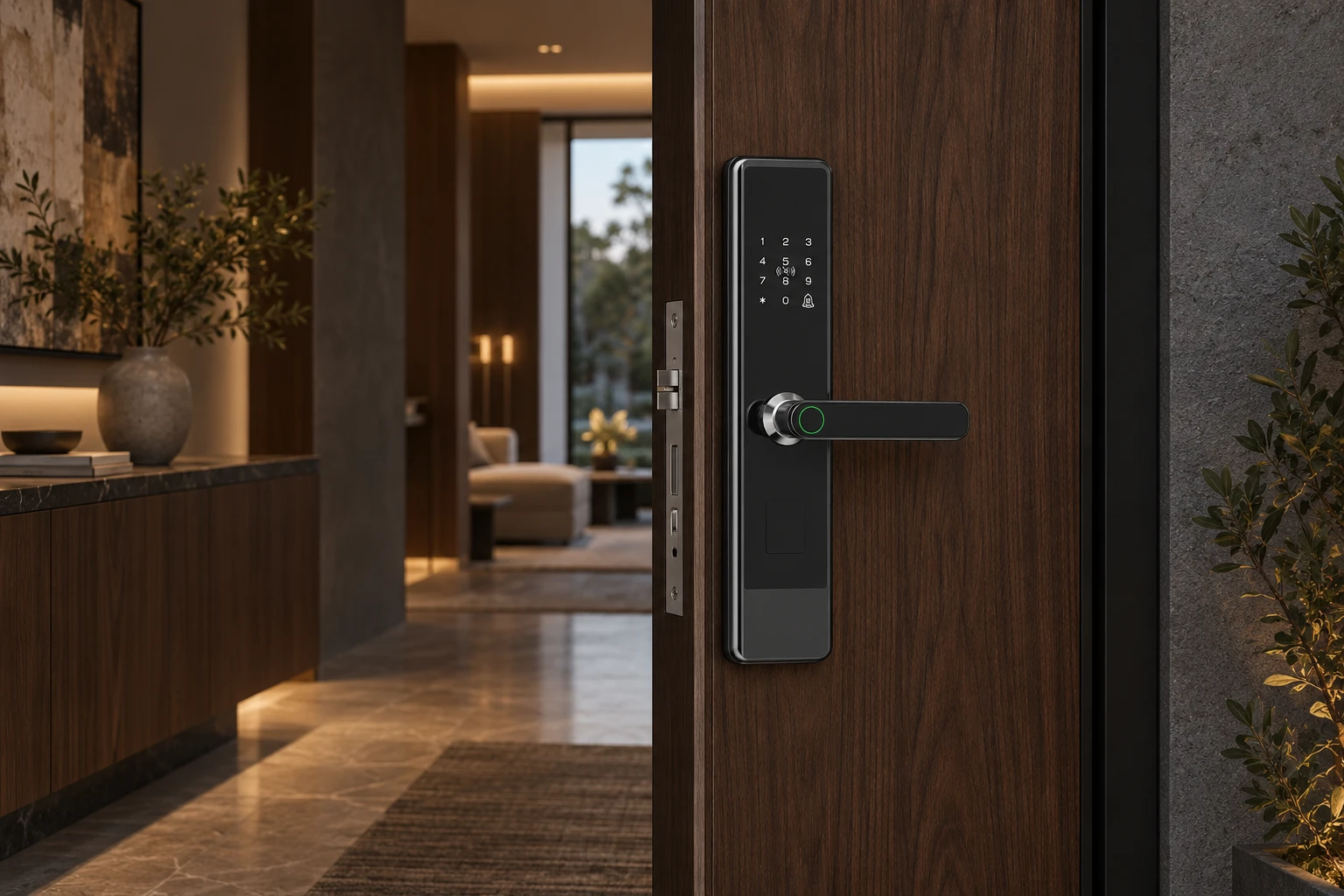 Illustrative application scene based on T5 Semi-Automatic Smart Fingerprint Door