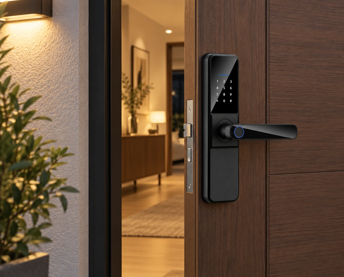 Illustrative daily-use scene based on F04 Indoor-Apartment Smart Door Lock(TTLock)