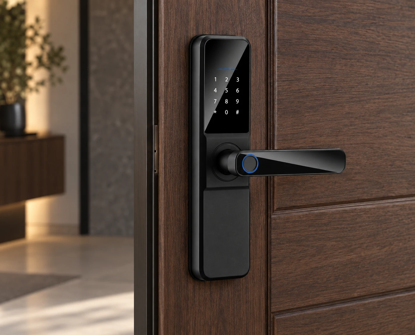 Illustrative installation scene based on F04 Indoor-Apartment Smart Door Lock(TTLock)
