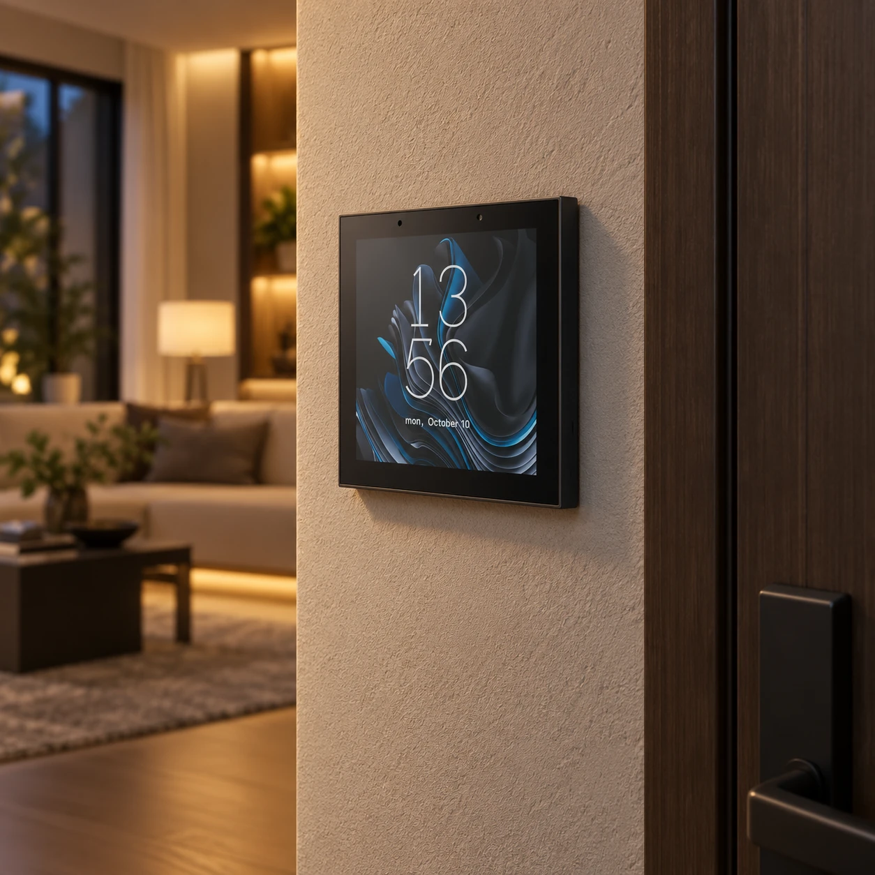 Illustrative daily-use scene based on 4 Inch B8 Central Control Smart Panel
