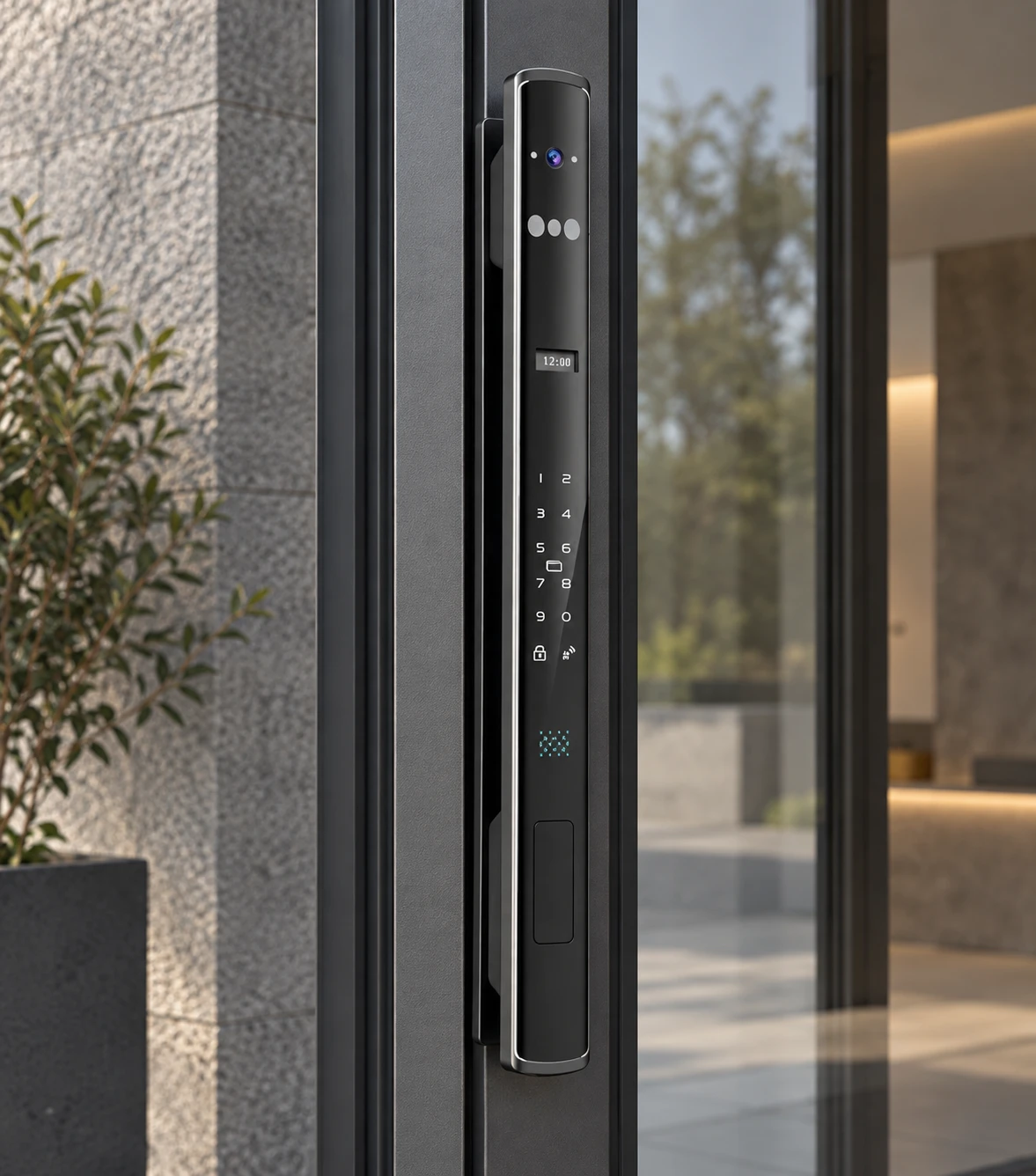 Illustrative installation scene based on LJ15 Automatic Narrow Frame Smart Lock