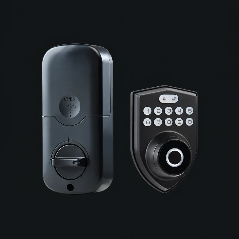 105ZM American Standard Smart Deadbolt Lock: charcoal studio visualization based on the original manufacturer reference