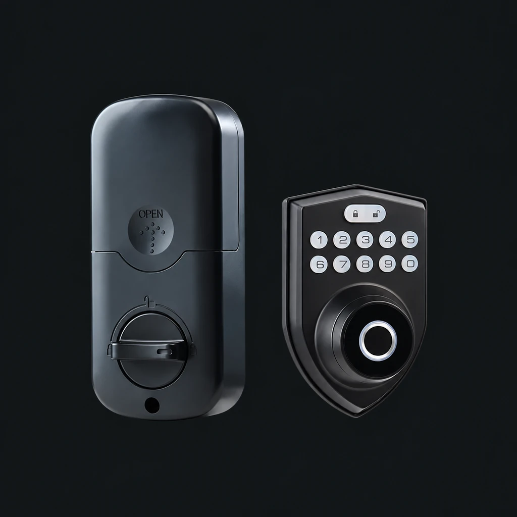 105ZM American Standard Smart Deadbolt Lock: charcoal studio visualization based on the original manufacturer reference