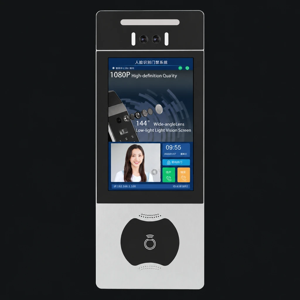 8 Inch Digital Display Door Station: charcoal studio visualization based on the original manufacturer reference