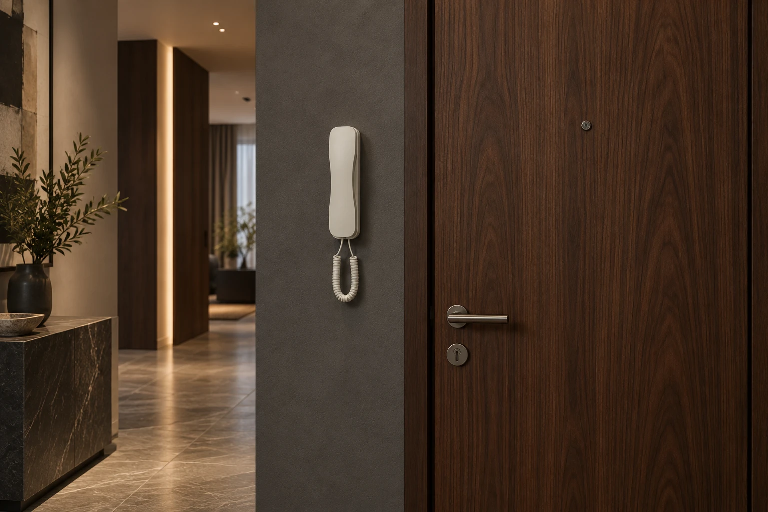Illustrative application scene based on 2-Wire E16 Non-Visual Intercom Handset