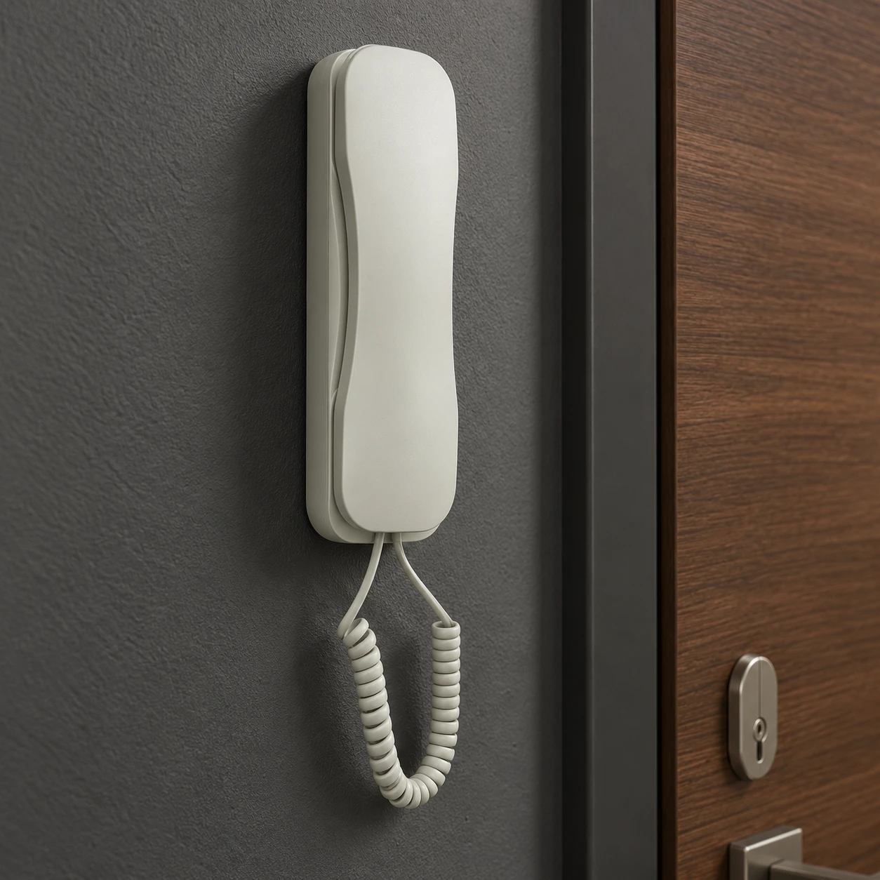 Illustrative installation scene based on 2-Wire E16 Non-Visual Intercom Handset