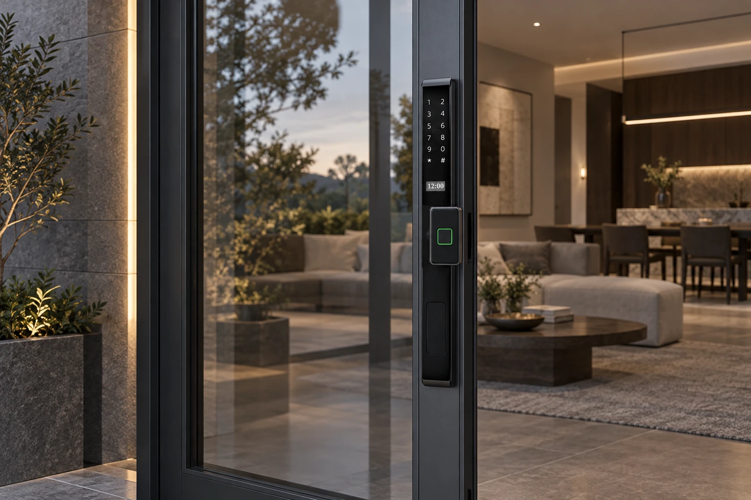 Illustrative application scene based on LJ02-D Automatic Narrow Frame Smart Lock
