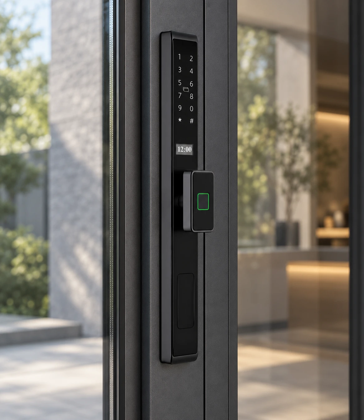Illustrative installation scene based on LJ02-D Automatic Narrow Frame Smart Lock