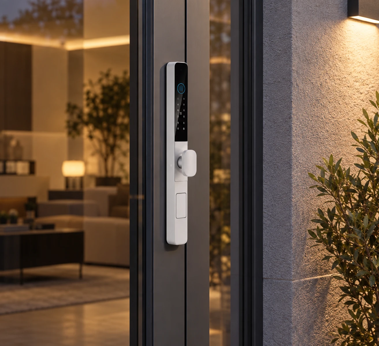 Illustrative daily-use scene based on D02 Narrow Frame Smart Lock