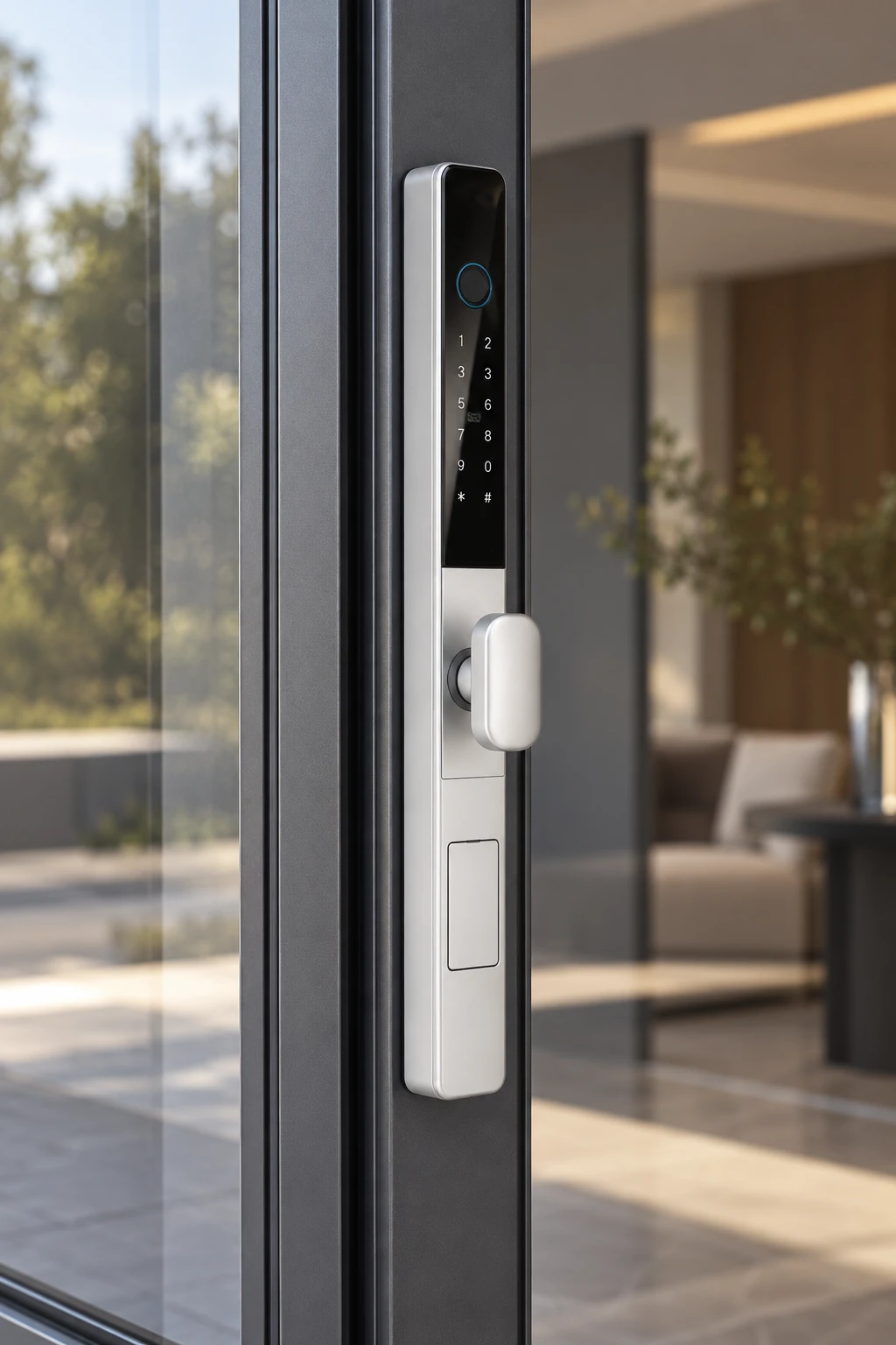 Illustrative installation scene based on D02 Narrow Frame Smart Lock