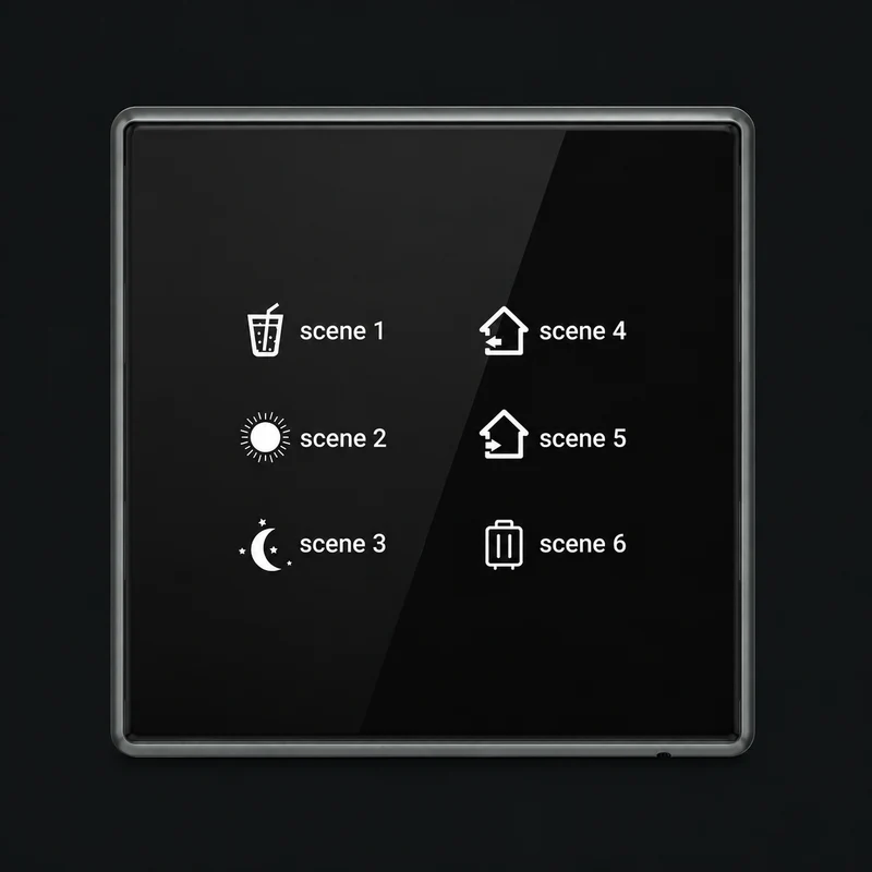 3rd Gen CLASSIC Series Smart Switch: charcoal studio visualization based on the original manufacturer reference