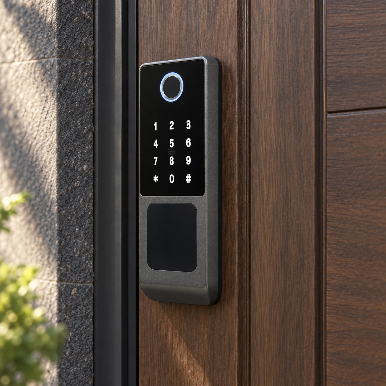 Illustrative installation scene based on N4 Outdoor Smart Fingerprint and Password Lock