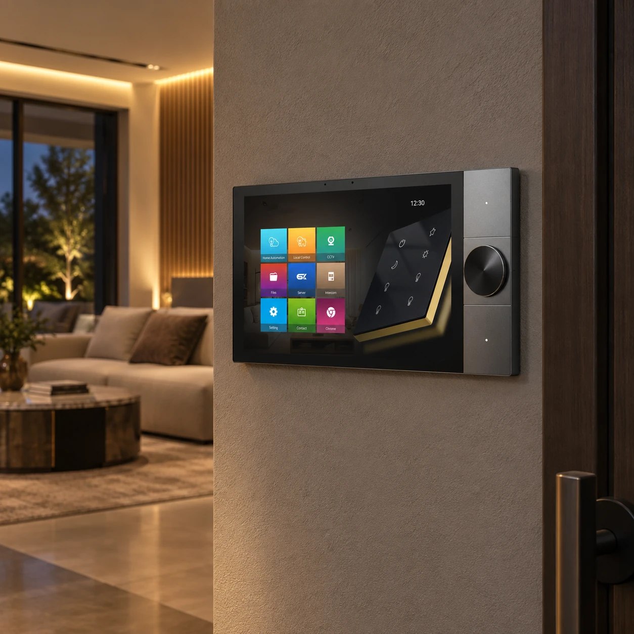 Illustrative daily-use scene based on Leondarx SK Smart Control Panel